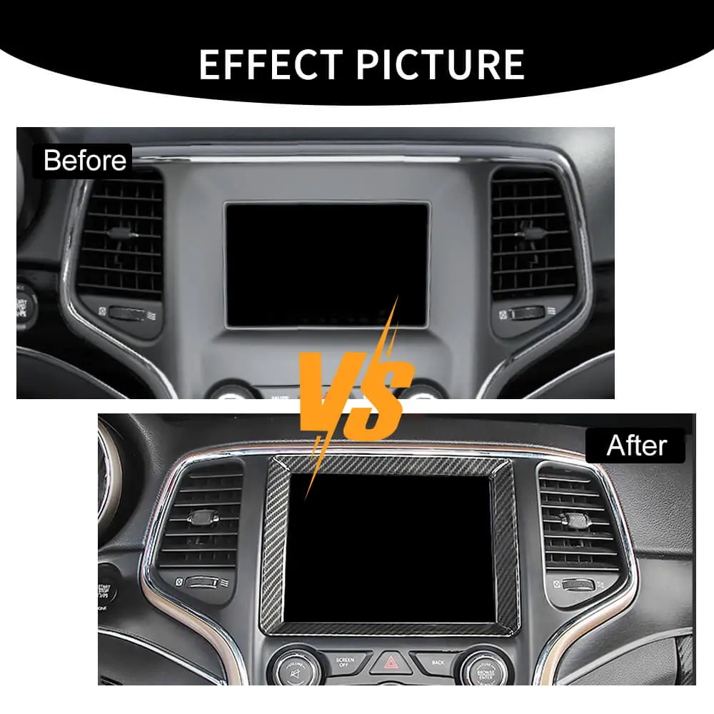 For 2014-2018 Jeep Grand Cherokee WK2 8.4inch Front Center Console GPS Decoration Frame Trim - Image 2