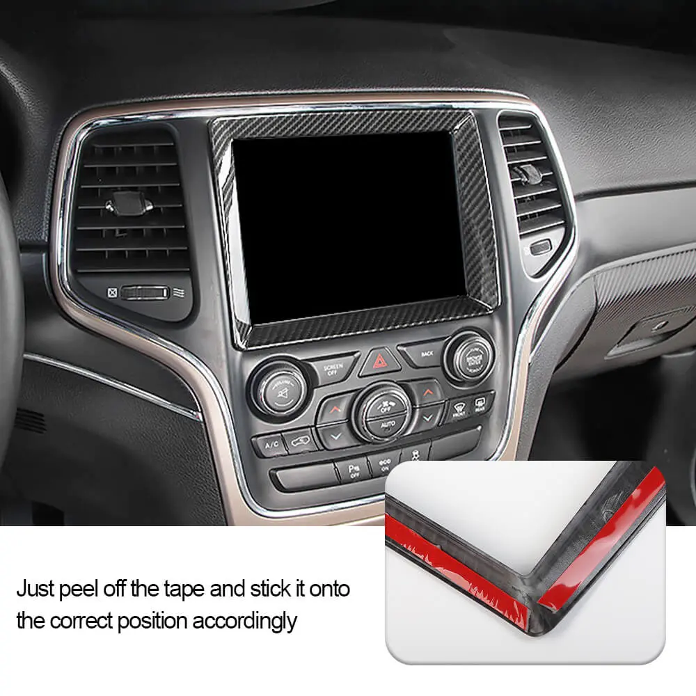 For 2014-2018 Jeep Grand Cherokee WK2 8.4inch Front Center Console GPS Decoration Frame Trim - Image 4
