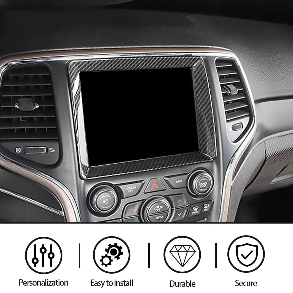For 2014-2018 Jeep Grand Cherokee WK2 8.4inch Front Center Console GPS Decoration Frame Trim - Image 5
