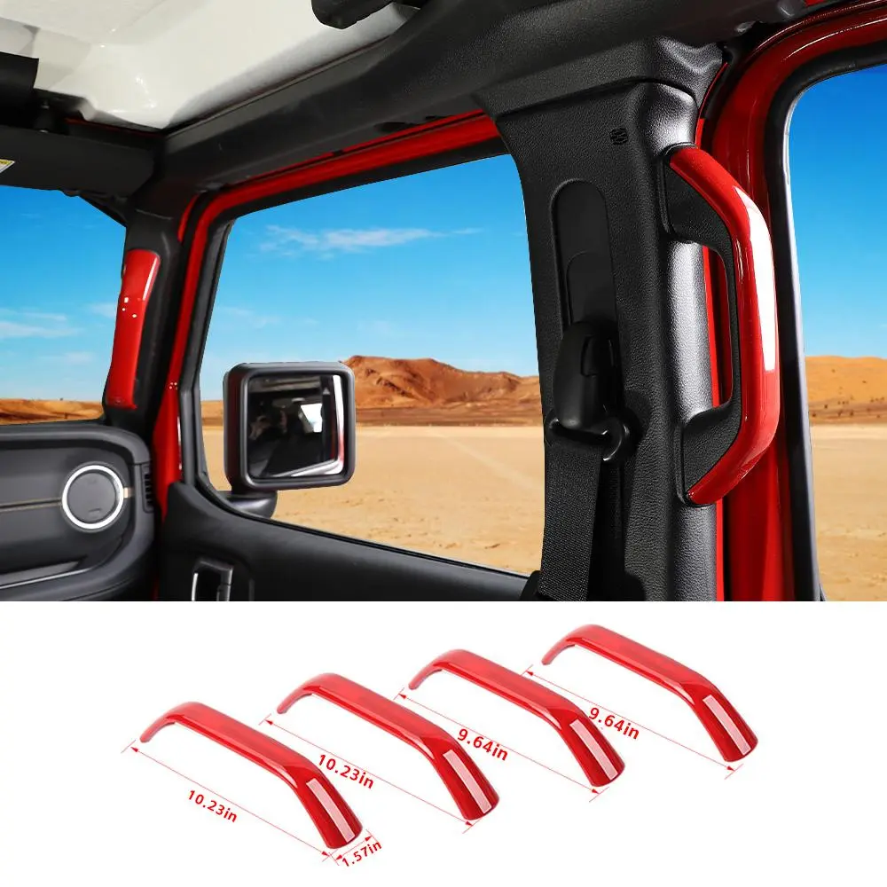 For 2024+ Jeep Wrangler JL/Gladiator JT A&B Pillar Grab Handles Cover Trim - Image 10