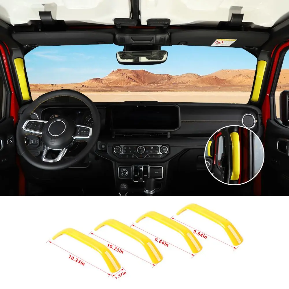 For 2024+ Jeep Wrangler JL/Gladiator JT A&B Pillar Grab Handles Cover Trim - Image 15