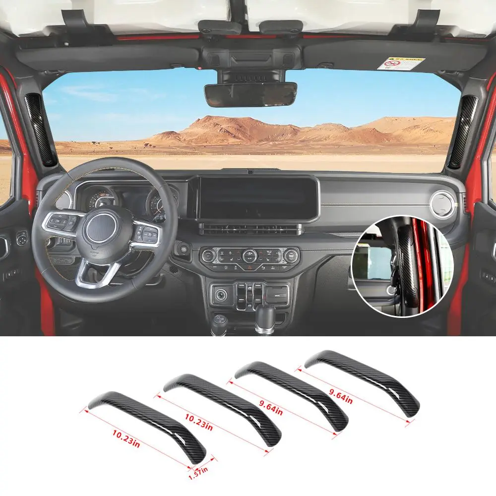 For 2024+ Jeep Wrangler JL/Gladiator JT A&B Pillar Grab Handles Cover Trim - Image 18