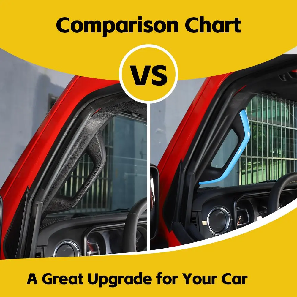 For 2024+ Jeep Wrangler JL/Gladiator JT A&B Pillar Grab Handles Cover Trim - Image 2
