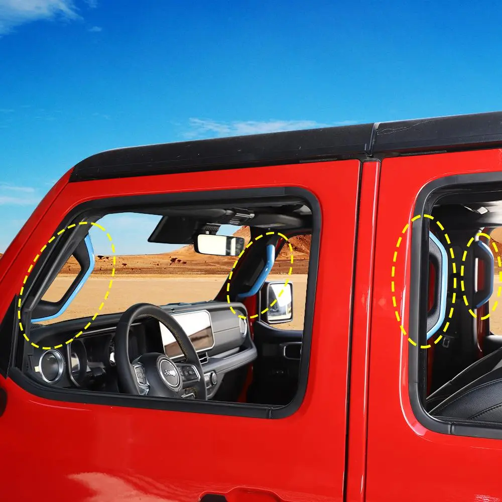 For 2024+ Jeep Wrangler JL/Gladiator JT A&B Pillar Grab Handles Cover Trim - Image 4