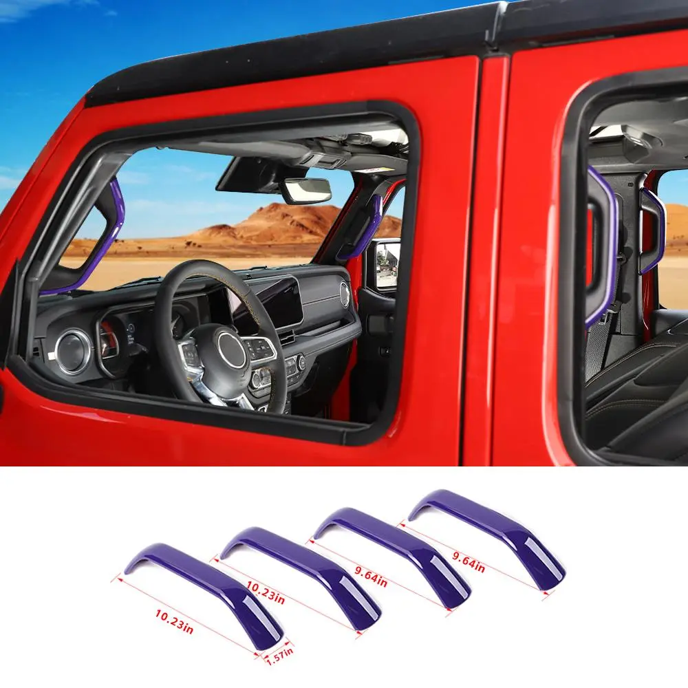 For 2024+ Jeep Wrangler JL/Gladiator JT A&B Pillar Grab Handles Cover Trim - Image 8