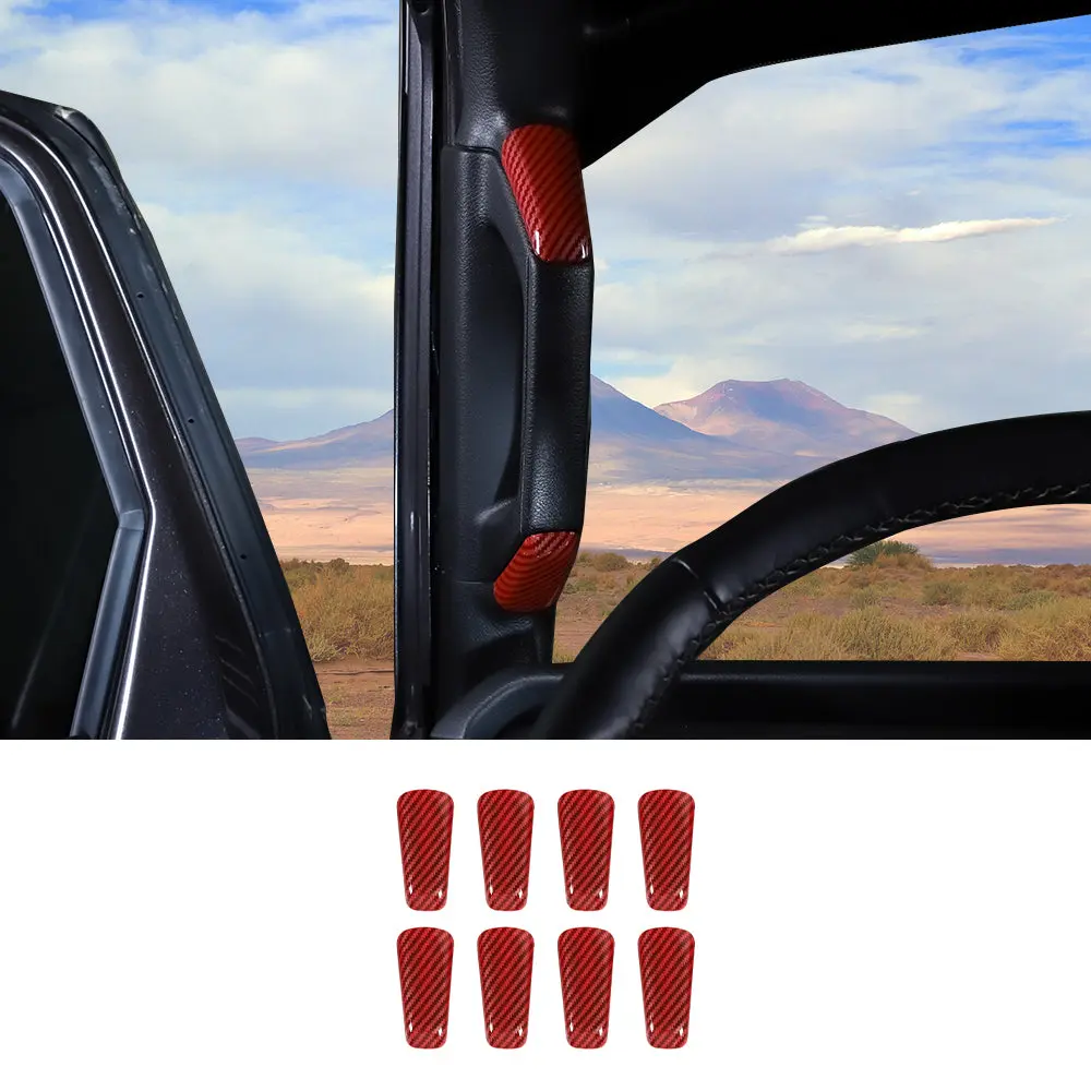 For 2018-2023 Jeep Wrangler JLU & Gladiator JT 4-Door A&B Pillar Grab Handles Accent Trim Cover - Image 13
