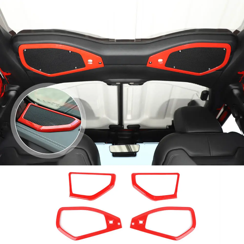 For 2024+ Jeep Wrangler JL & Gladiator JT A-Pillar & Top Roof mount Speaker Decor Ring Trim