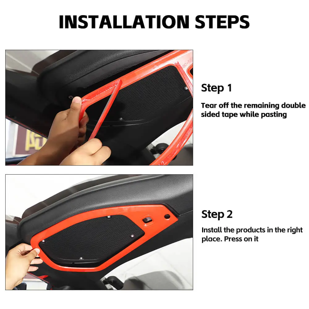 For 2024+ Jeep Wrangler JL & Gladiator JT A-Pillar & Top Roof mount Speaker Decor Ring Trim - Image 6
