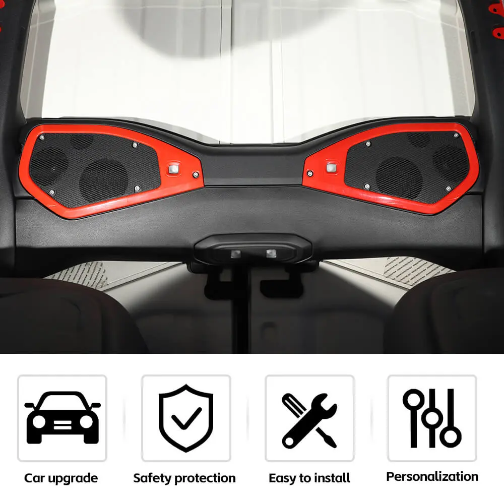 For 2024+ Jeep Wrangler JL & Gladiator JT A-Pillar & Top Roof mount Speaker Decor Ring Trim - Image 7