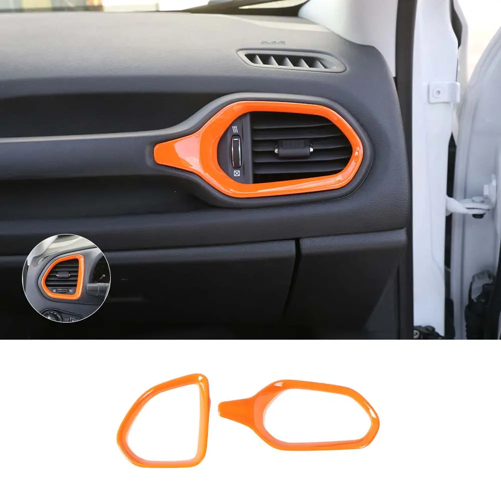 For 2015+ Jeep Renegade Dashboard Left & Right Air Conditioning Vent Cover Ring Trim Cover - Image 12