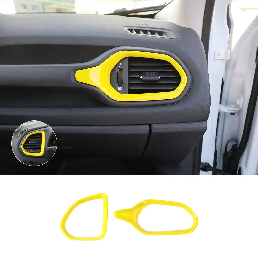 For 2015+ Jeep Renegade Dashboard Left & Right Air Conditioning Vent Cover Ring Trim Cover - Image 13