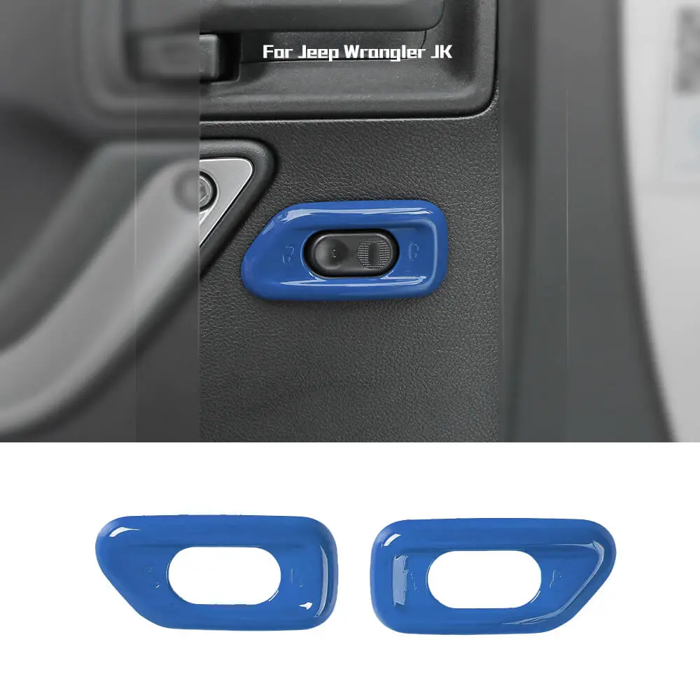 For 2011-2018 Jeep Wrangler JK Door Handle Lock Switch Button Cover Decoration Frame Trim - Image 16