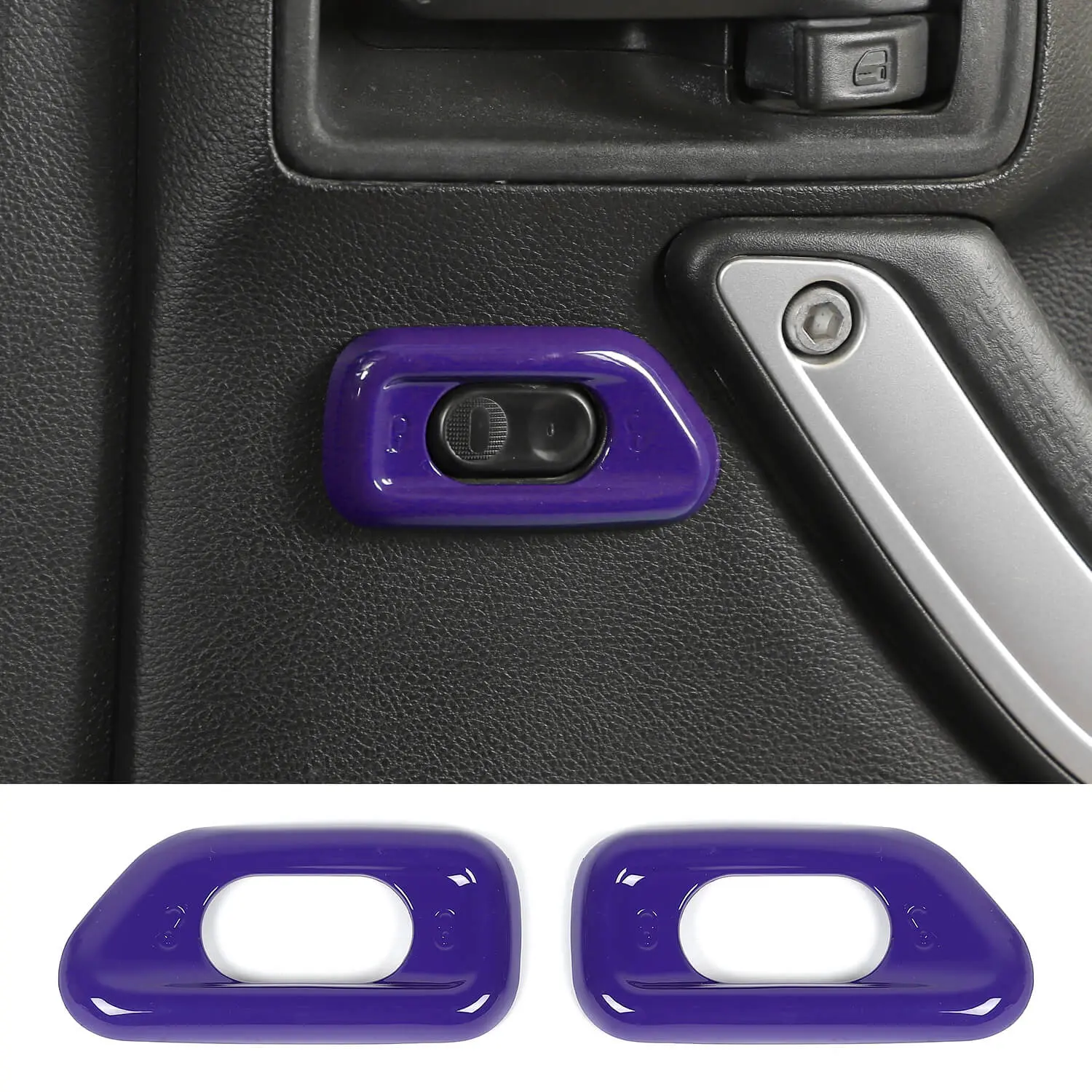 For 2011-2018 Jeep Wrangler JK Door Handle Lock Switch Button Cover Decoration Frame Trim - Image 6