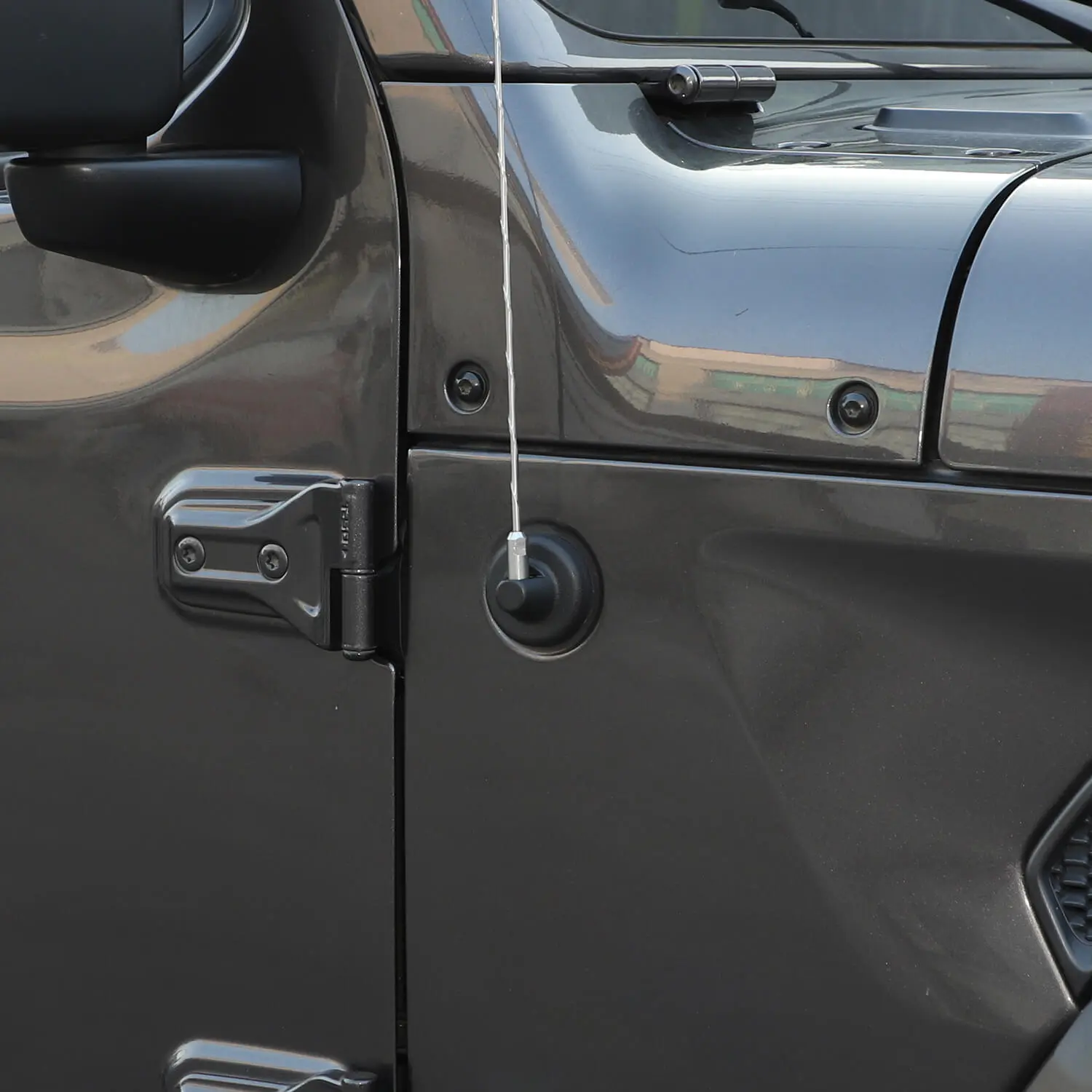 For 2007-2023 Wrangler JL JK Gladiator JT Radio Antenna Base Cover Aerial Trim Decoration ABS - Image 3