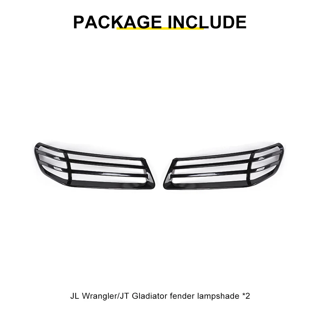 For 2018+ Jeep Wrangler JL & Gladiator JT Turn Signal Lampshade Light Guard Trim | Fender Flare Light Cover - Image 10
