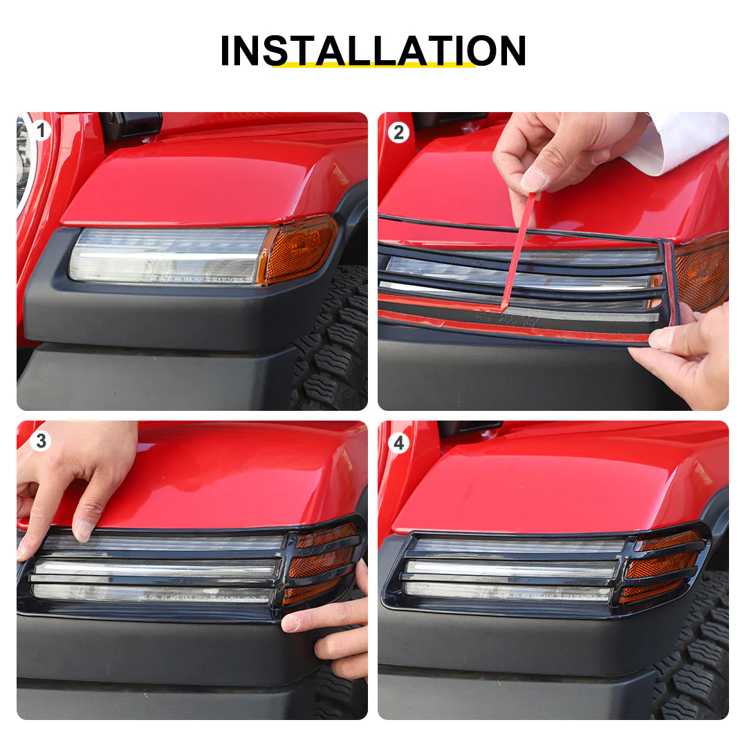 For 2018+ Jeep Wrangler JL & Gladiator JT Turn Signal Lampshade Light Guard Trim | Fender Flare Light Cover - Image 7