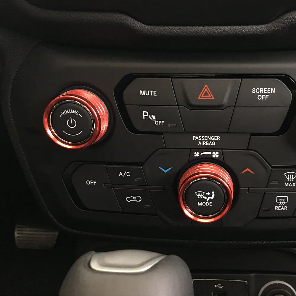 For 2018+ Jeep Renegade Air Condition Audio CD Adjustment Switch Knob Cover Trim - Image 3