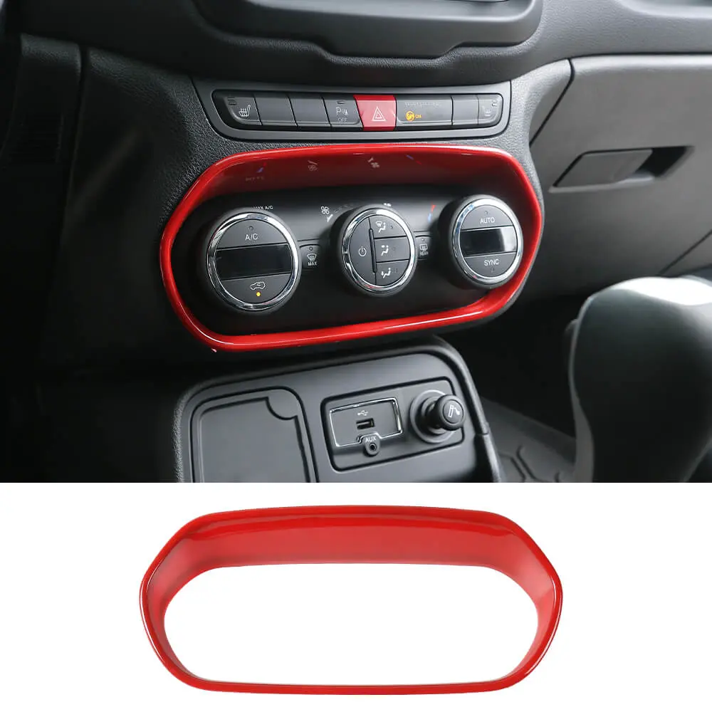 For 2015-2017 Jeep Renegade Air Conditioner Adjust Switch Decor Frame Cover Trim