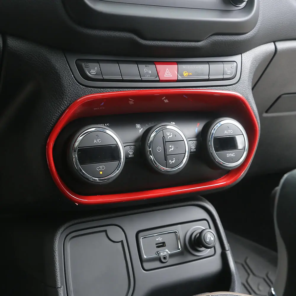 For 2015-2017 Jeep Renegade Air Conditioner Adjust Switch Decor Frame Cover Trim - Image 2
