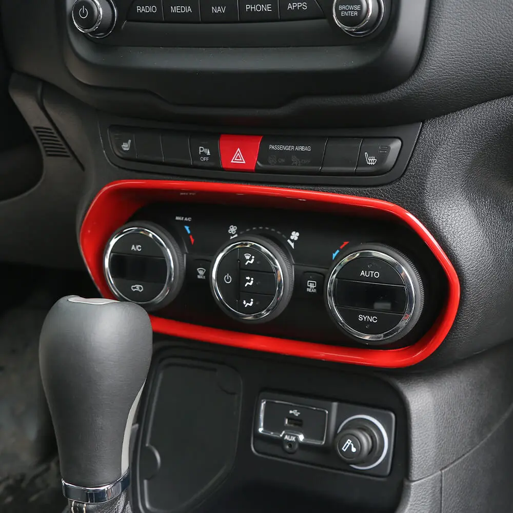 For 2015-2017 Jeep Renegade Air Conditioner Adjust Switch Decor Frame Cover Trim - Image 3