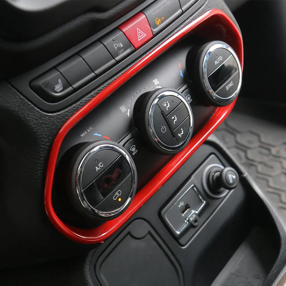 For 2015-2017 Jeep Renegade Air Conditioner Adjust Switch Decor Frame Cover Trim - Image 4