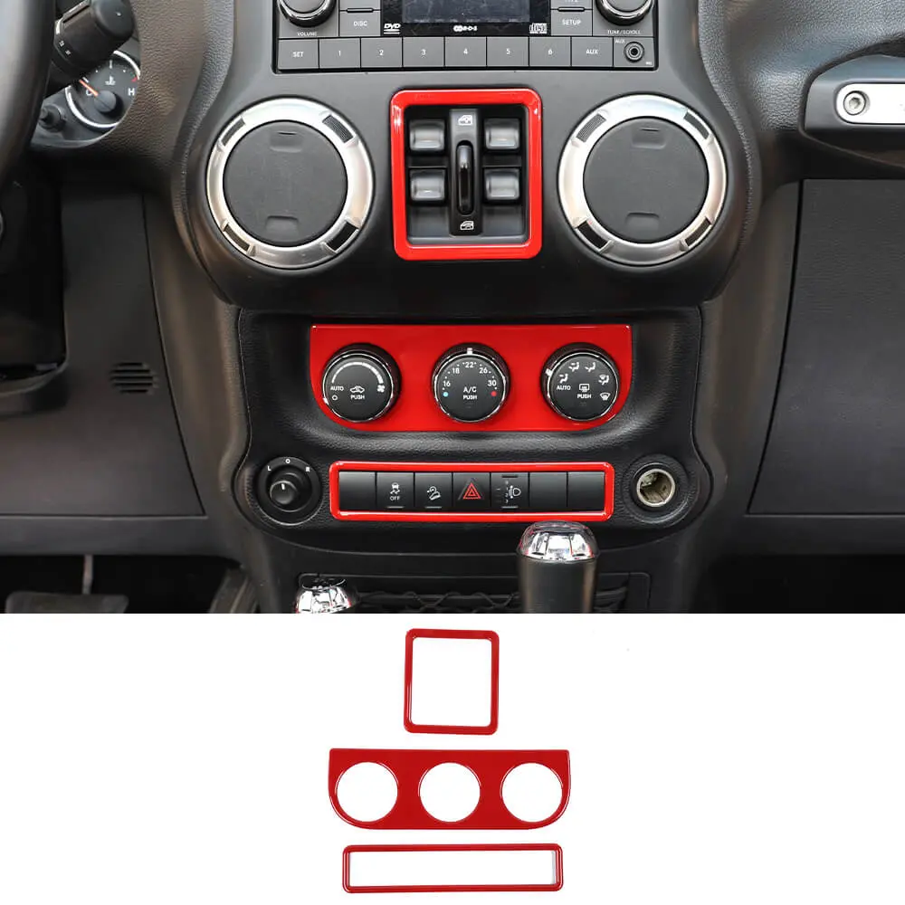 For 2011-18 Jeep Wrangler JK Air Conditioner Emergency Light Switch Trim Frame