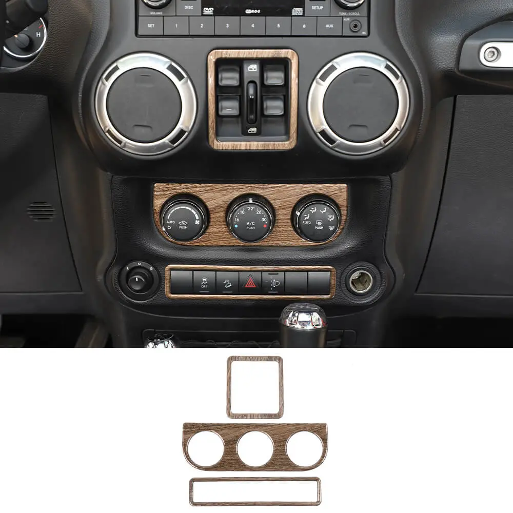 For 2011-18 Jeep Wrangler JK Air Conditioner Emergency Light Switch Trim Frame - Image 10