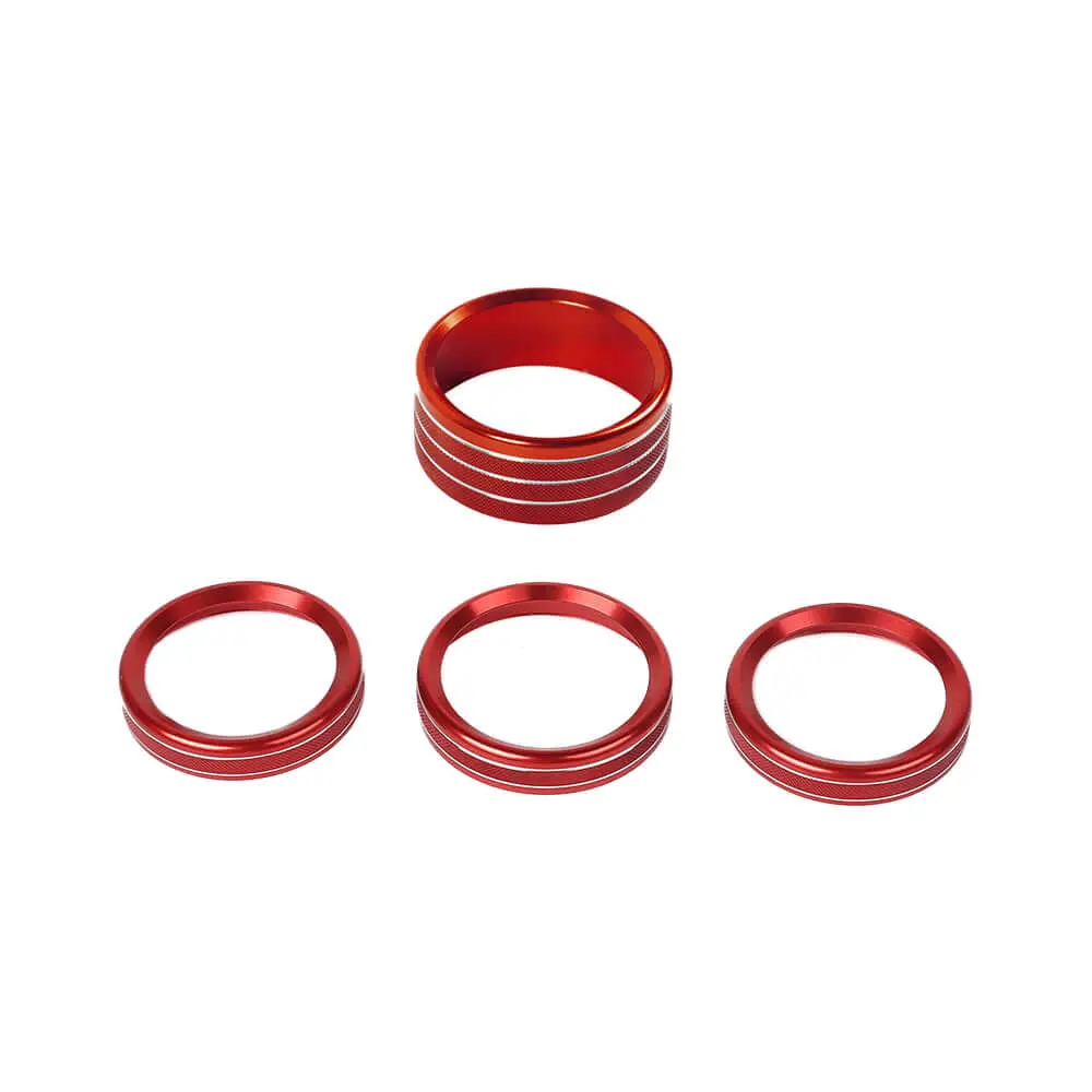For 2018+ Jeep Wrangler JL JLU & Gladiator JT A/C & Headlight Switch Knob Trim – Aluminum Alloy Accent Rings - Image 9