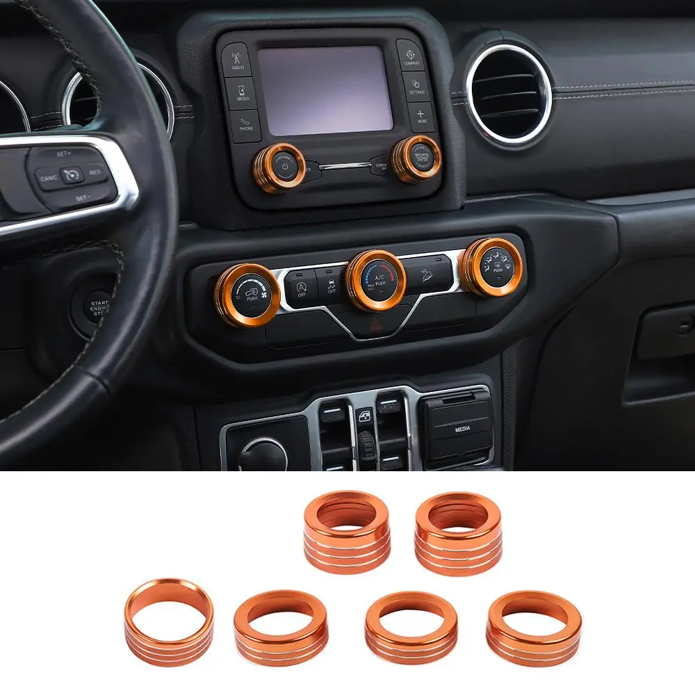 For 2018+ Jeep Wrangler JL/Gladiator JT Air Conditioner Headlight Switch Knob Trim Kit - Image 10