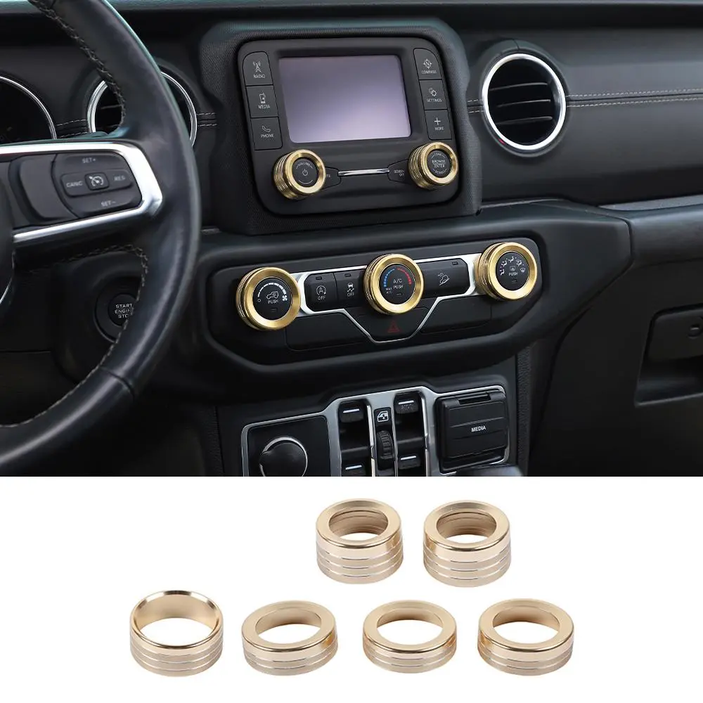 For 2018+ Jeep Wrangler JL/Gladiator JT Air Conditioner Headlight Switch Knob Trim Kit - Image 12