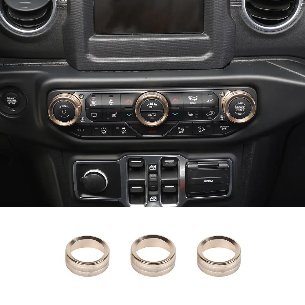 For 2018+ Jeep Wrangler JL JLU & Gladiator JT Air Conditioner Switch Knob Cover Trim - Style B - Image 12