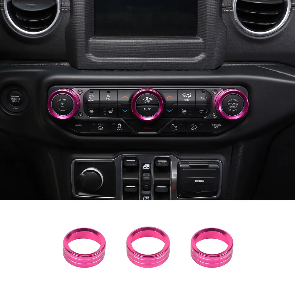 For 2018+ Jeep Wrangler JL JLU & Gladiator JT Air Conditioner Switch Knob Cover Trim - Style B - Image 13