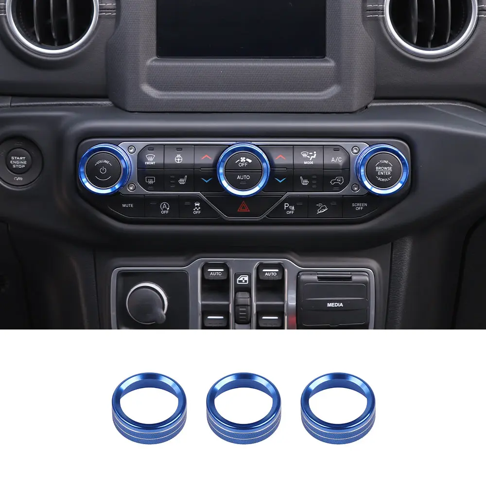 For 2018+ Jeep Wrangler JL JLU & Gladiator JT Air Conditioner Switch Knob Cover Trim - Style B - Image 14