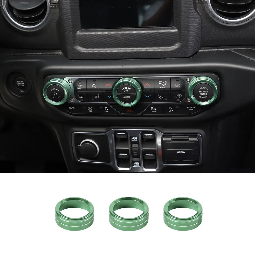 For 2018+ Jeep Wrangler JL JLU & Gladiator JT Air Conditioner Switch Knob Cover Trim - Style B - Image 15