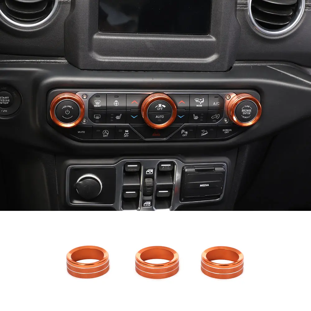 For 2018+ Jeep Wrangler JL JLU & Gladiator JT Air Conditioner Switch Knob Cover Trim - Style B - Image 16