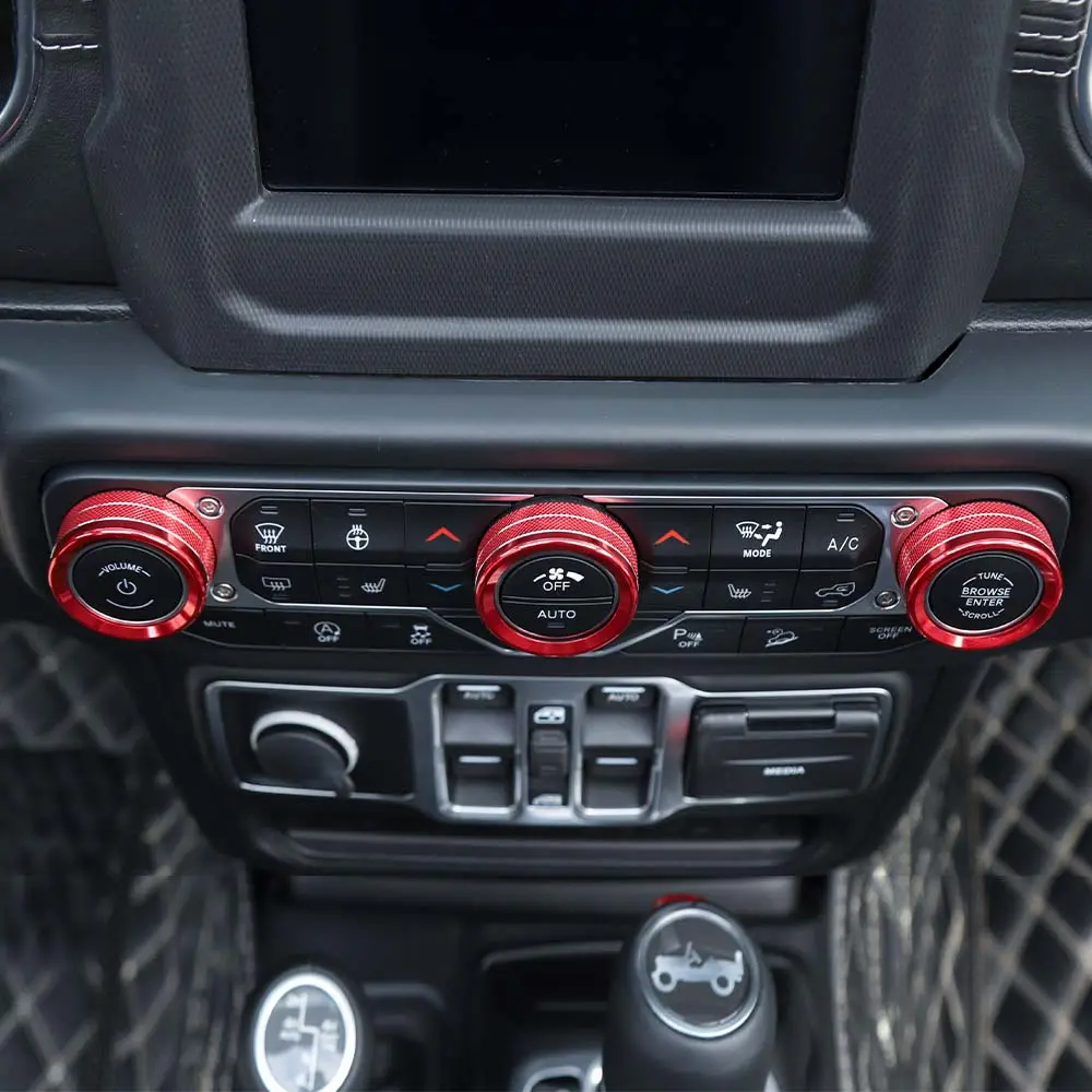 For 2018+ Jeep Wrangler JL JLU & Gladiator JT Air Conditioner Switch Knob Cover Trim - Style B - Image 4