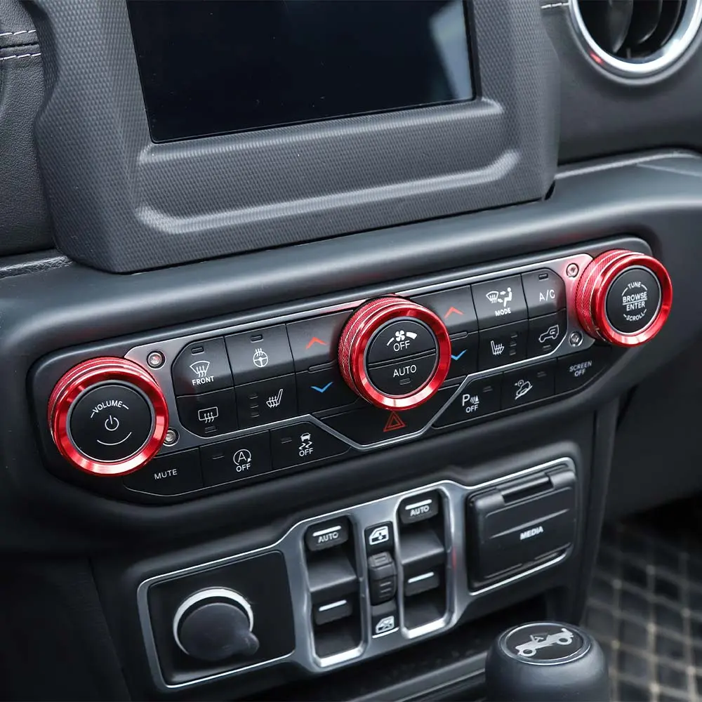 For 2018+ Jeep Wrangler JL JLU & Gladiator JT Air Conditioner Switch Knob Cover Trim - Style B - Image 5