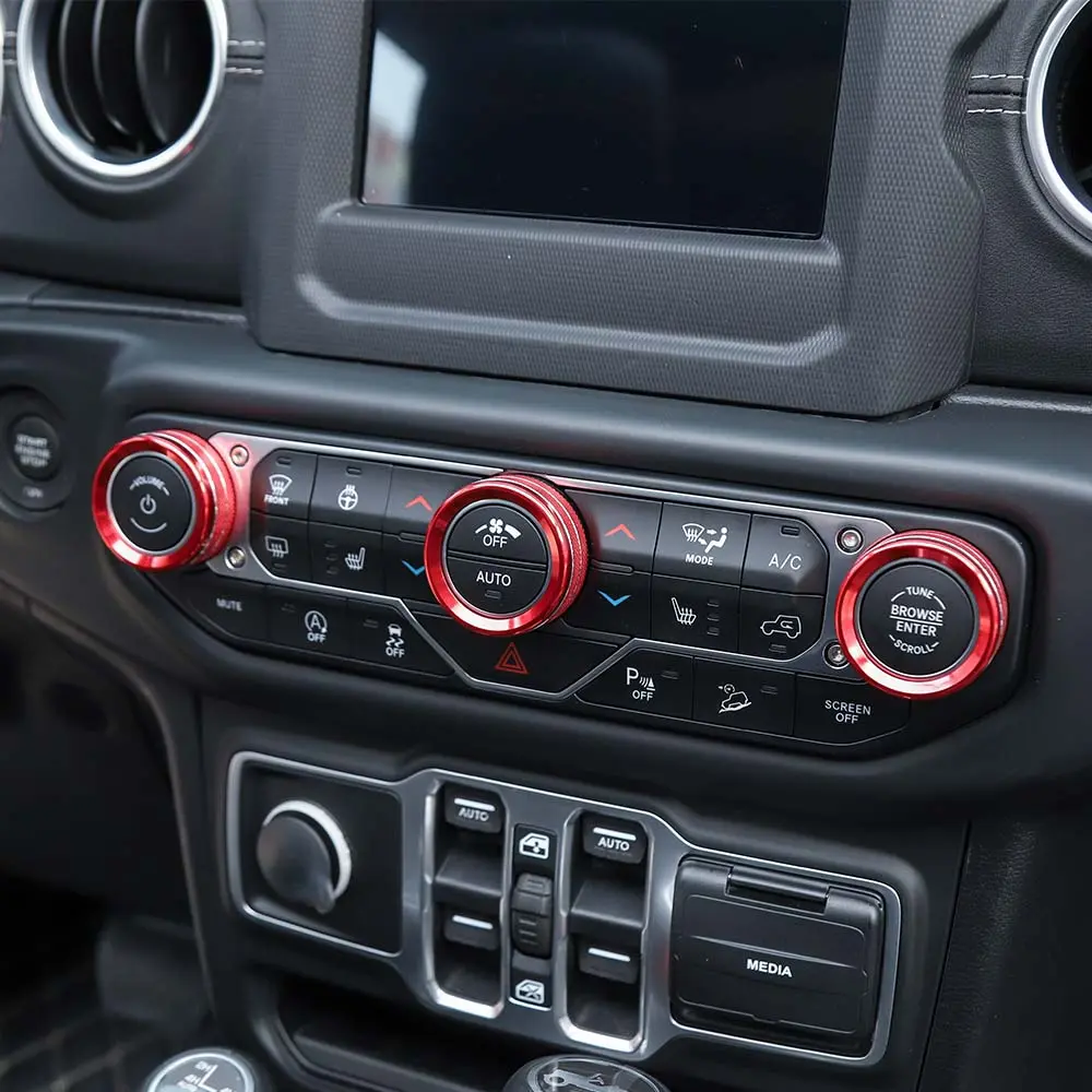 For 2018+ Jeep Wrangler JL JLU & Gladiator JT Air Conditioner Switch Knob Cover Trim - Style B - Image 6