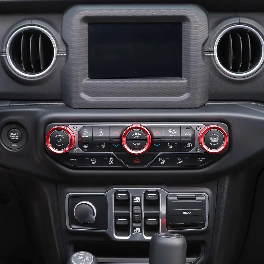 For 2018+ Jeep Wrangler JL JLU & Gladiator JT Air Conditioner Switch Knob Cover Trim - Style B - Image 8