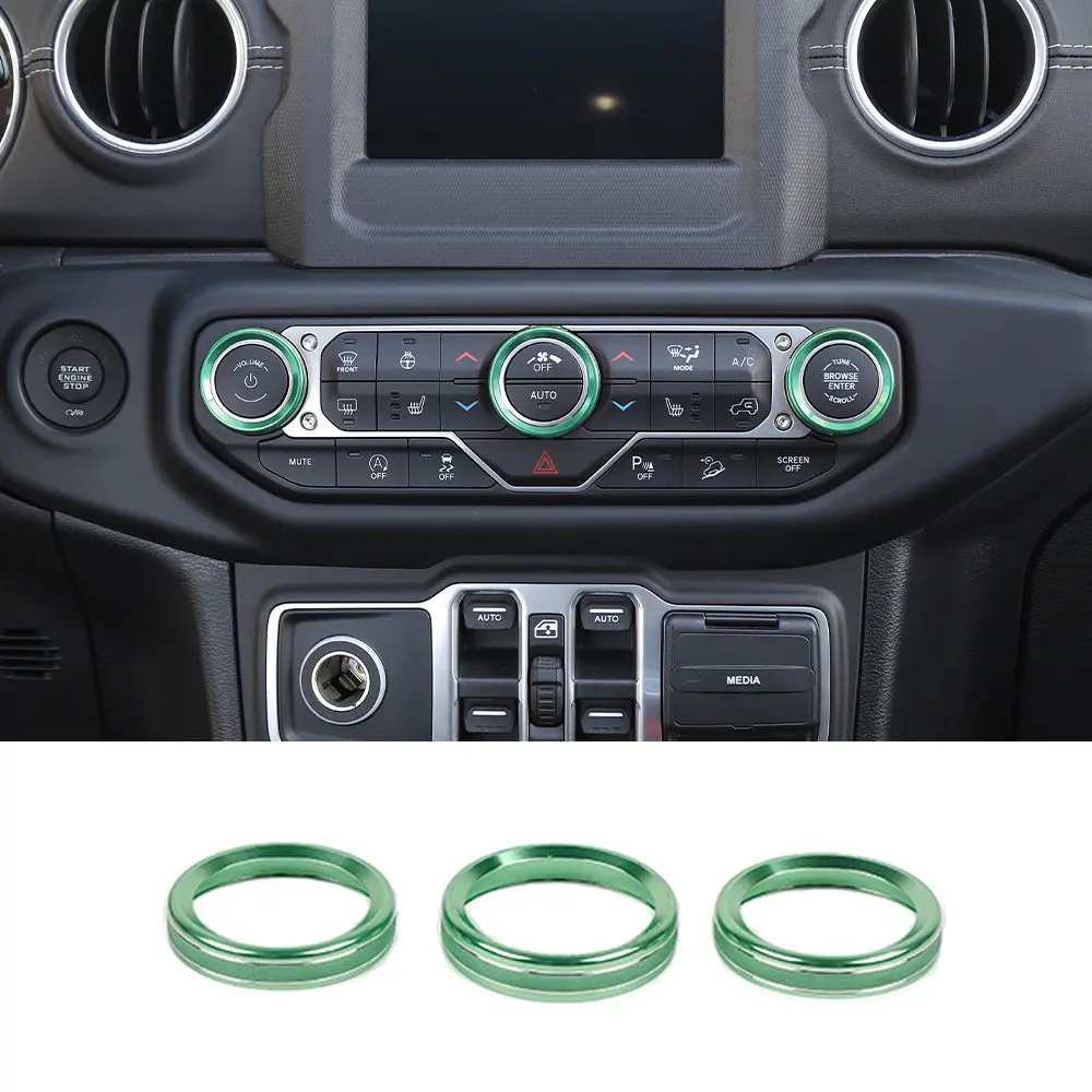 For 2018+ Jeep Wrangler JL JLU & Gladiator JT Air Conditioner Switch Knob Cover Trim Style A - Image 15