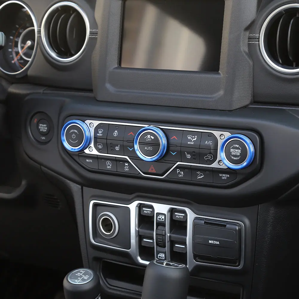 For 2018+ Jeep Wrangler JL JLU & Gladiator JT Air Conditioner Switch Knob Cover Trim Style A - Image 4