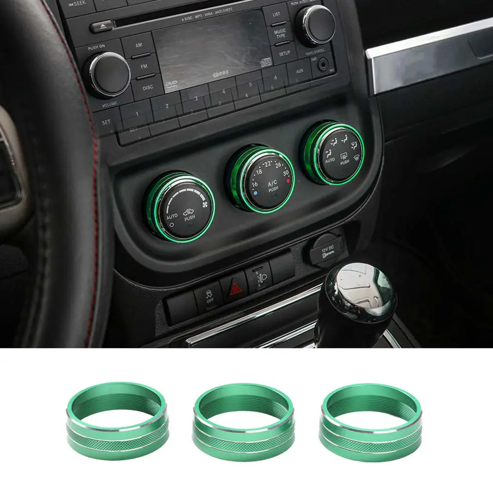 For Jeep Wrangler JK 11-18/ Compass Patriot 10-16 / Liberty 08-12 Air Conditioner Switch Knob Trim Ring - Image 15