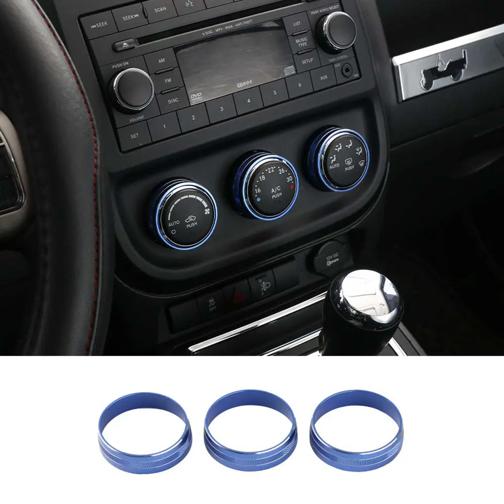 For Jeep Wrangler JK 11-18/ Compass Patriot 10-16 / Liberty 08-12 Air Conditioner Switch Knob Trim Ring - Image 18