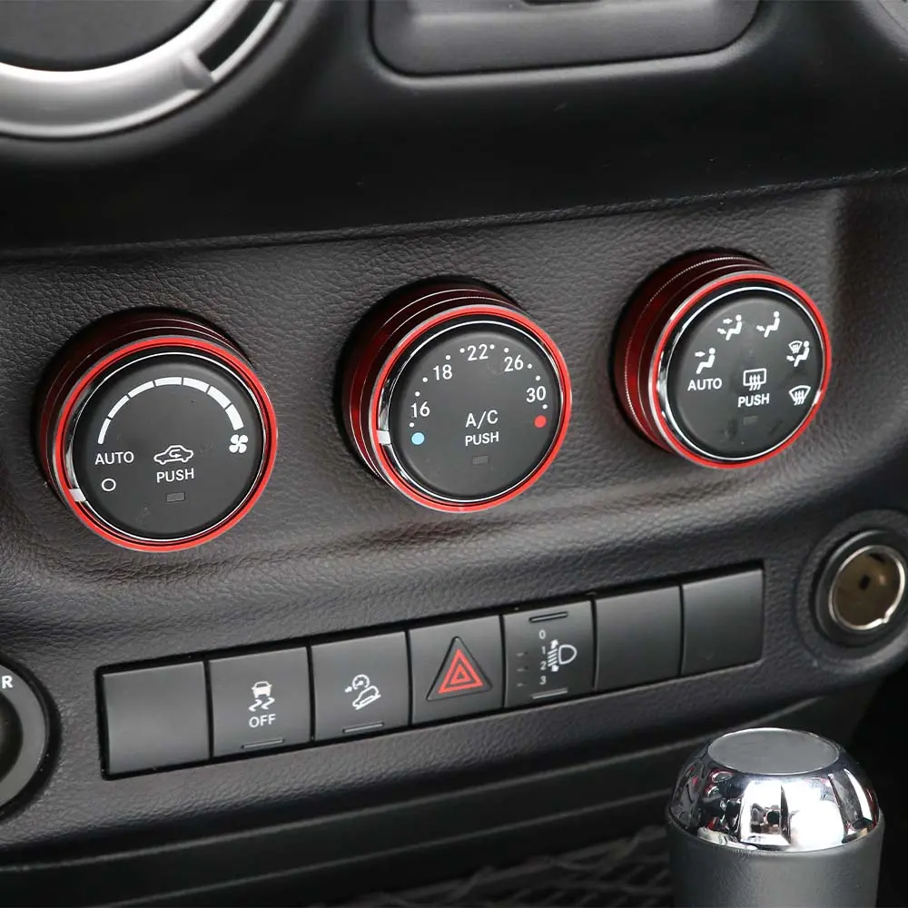 For Jeep Wrangler JK 11-18/ Compass Patriot 10-16 / Liberty 08-12 Air Conditioner Switch Knob Trim Ring - Image 6