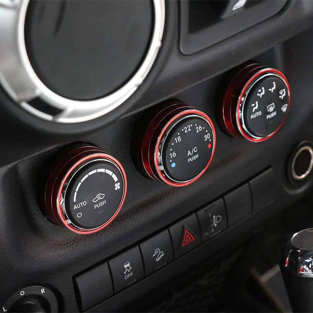For Jeep Wrangler JK 11-18/ Compass Patriot 10-16 / Liberty 08-12 Air Conditioner Switch Knob Trim Ring - Image 7