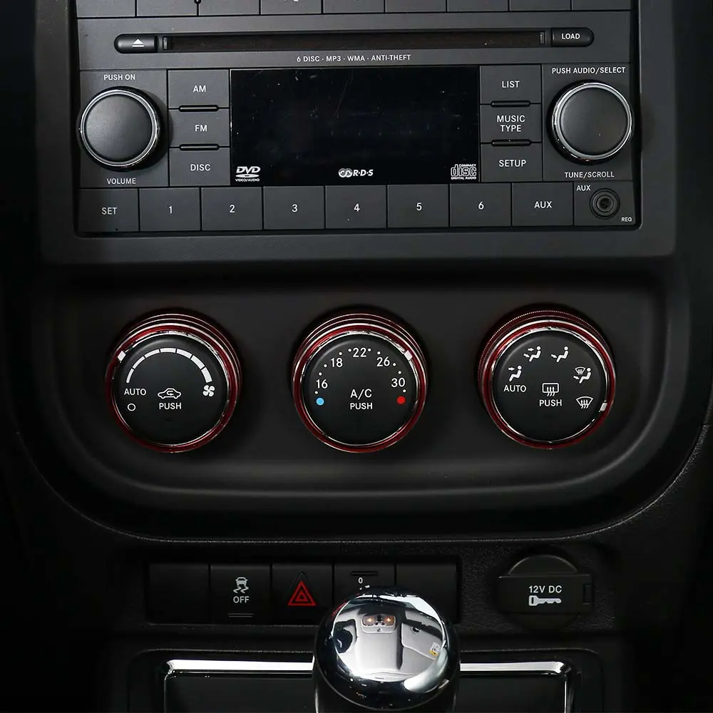 For Jeep Wrangler JK 11-18/ Compass Patriot 10-16 / Liberty 08-12 Air Conditioner Switch Knob Trim Ring - Image 8