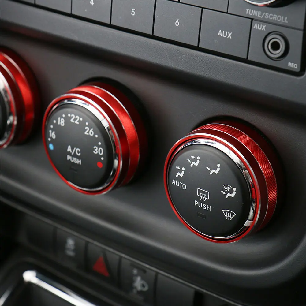 For Jeep Wrangler JK 11-18/ Compass Patriot 10-16 / Liberty 08-12 Air Conditioner Switch Knob Trim Ring - Image 9