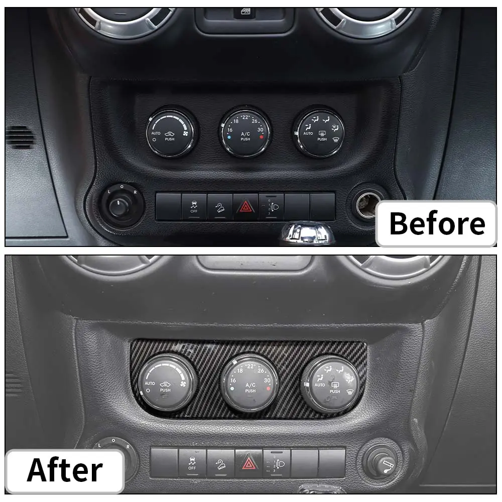 For 2011-2018 Jeep JK Wrangler Air Conditioner Switch Panel Cover Trim Bezel - Image 2
