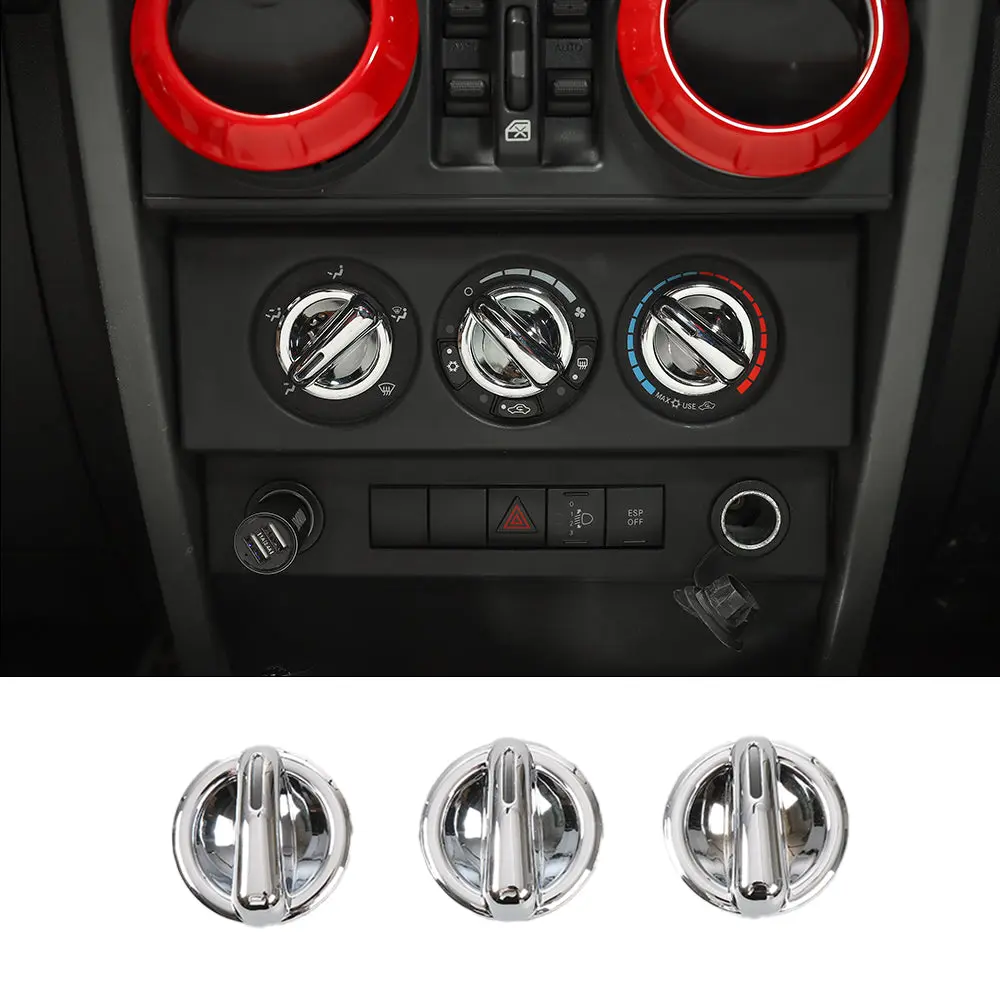 For 2007-2010 Jeep Wrangler JK JKU Air Conditioning Switch Knob Cover Trim - Image 10