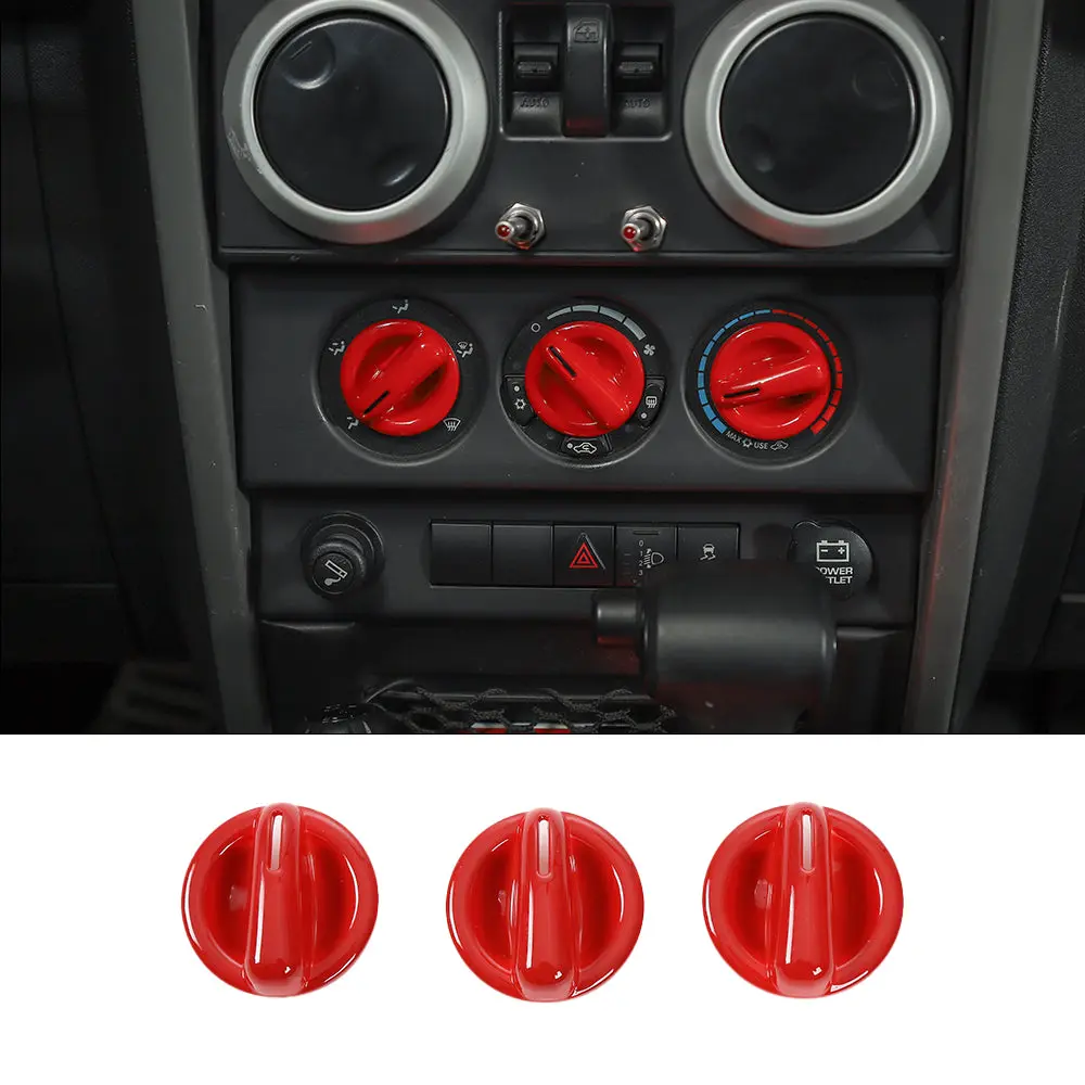 For 2007-2010 Jeep Wrangler JK JKU Air Conditioning Switch Knob Cover Trim - Image 11